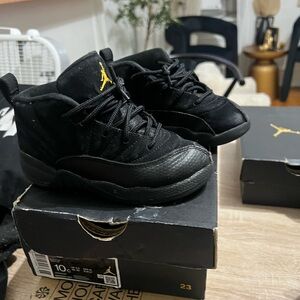Black and Gold High-Top Sneakers